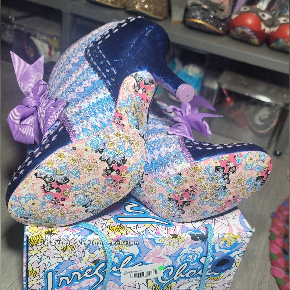 Irregular Choice Abigails 3rd Party Purple & Blue High-Heel Bootie - Picture 4 of 5